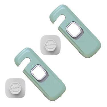 Imagem de Trava de Segurança Gaveta Armario Geladeira Kit 2 unidades Bebe Crianç