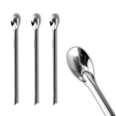 Imagem de Colheres Bailarina 3 Peças Aço Inox Suco Drinks Caipirinha 31cm Gourme