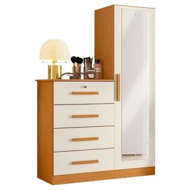 Imagem de Cômoda Belize Plus 4 Gavetas Cinamomo/Off White - ABZ - Albatroz