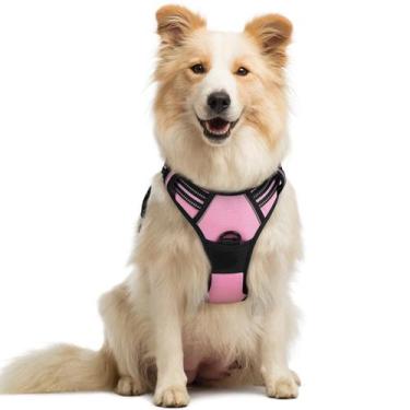 Imagem de Arnês para cães rabbitgoo No Pull, ajustável, macio, acolchoado, rosa 