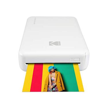 Imagem de Zink Kodak Mini 2 HD Impressora fotográfica móvel portátil sem fio, fotos de mídia social, impressões coloridas de qualidade premium – Compatível com dispositivos iOS e Android (branca)