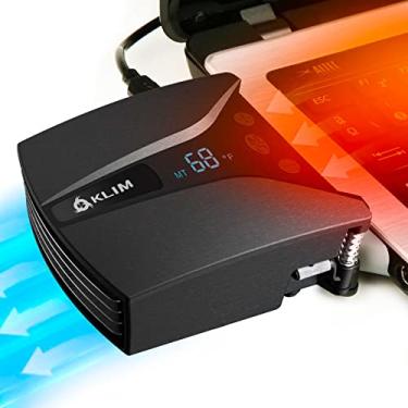 Imagem de KLIM Tempest | Cooler para laptop com ventilador a vácuo | NOVA VERSÃO 2022 | Design inovador para resfriamento rápido | Detecção de temperatura + modo automático/manual + 4000 RPM | Compatível com almofadas de resfriamento para laptop