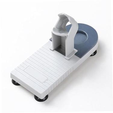 Imagem de Suporte de pistola de cola quente com ventosas, suporte de pistola de cola de plástico fácil de usar, suporte universal antiderrapante para artesanato DIY, projeto escolar em casa (base arredondada)