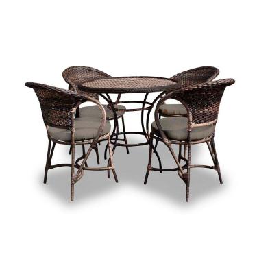 Imagem de Conjunto De Mesa Arcobalena 4 Poltronas + 1 Mesa Duna Fendi