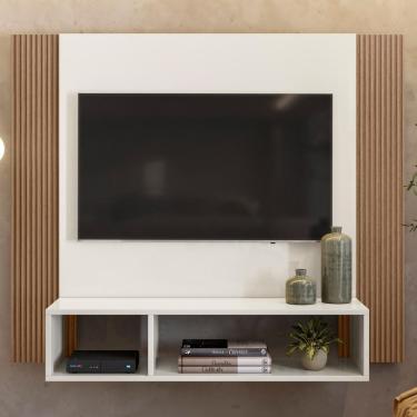 Imagem de Painel Para Tv 40" 13949 Off White Cristal Ripado Madeira Dm