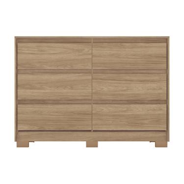Imagem de Cômoda 6 Gavetas Layla Casa 812 Jequitibá Brilho