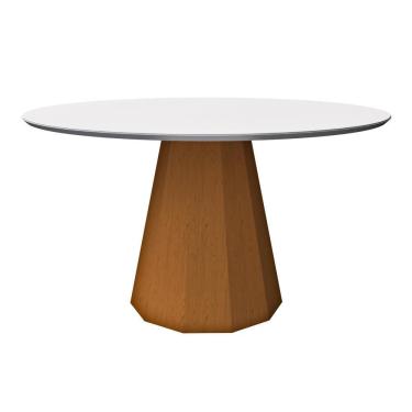 Imagem de Mesa De Jantar 6 Lugares 100% Mdf Com Vidro New Ceval Isis