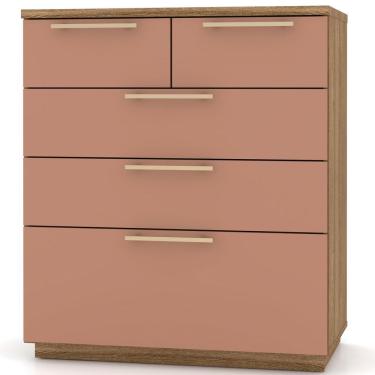 Imagem de Cômoda Debai 5 Gavetas Nature/camarim