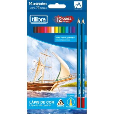 Imagem de Lápis De Cor Triangular Tilibra 12 Cores