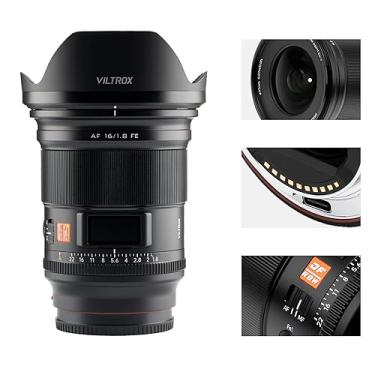 Imagem de VILTROX AF 16 mm F1.8 FE quadro completo grande abertura lente de foco automático ultra grande angular para câmeras Sony E-mount distância focal fixa foco automático grande abertura para Sony a7 a7C