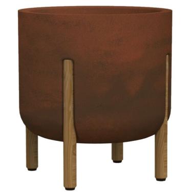 Imagem de Vaso Cilíndrico Decore 33 (16l) Cor Aço Corten Japi