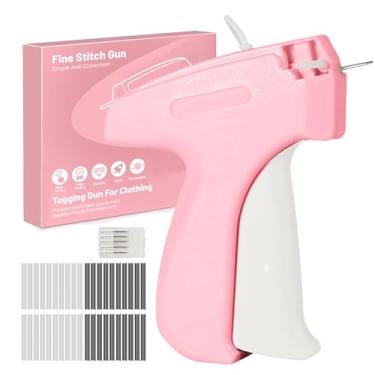 Imagem de ROFAKU Pistola De Costura Para Roupas, Mini Costura, Fixador Rápido Roupas Com Etiquetas Portáteis, Kit Micro - Inclui 6 Agulhas, 2000 Fechos Pretos E Brancos