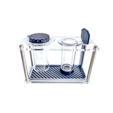 Imagem de HAPYCAPY Suporte Organizador Para Aeropress, Compacto, Original E Transparente, Inclui Tapetes Gotejadores (Não Extragrande)