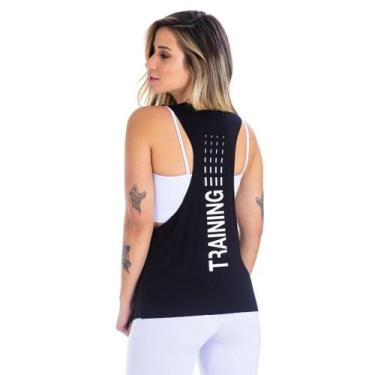 Imagem de Camiseta Regata Feminina Cavada Trainning Preto - SALLADA MISTA, Preto