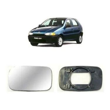 Imagem de Lente + Base Retrovisor Palio Siena 96 98 99 00 Dir Ou Esq - Genérica