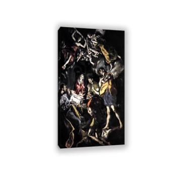 Imagem de Reproduções de artistas famosos impressões em tela O casamento da virgem renascentista religiosa pintura de parede pôster giclee decoração de parede 145 x 80 cm (57 x 32 polegadas) emoldurado