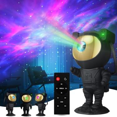 Imagem de ASTRAEA Projetor Astronauta Star Galaxy - Space Starry Night Light Nebula Lâmpada De Projeção Teto Com Temporizador E Controle Remoto Para Quarto Crianças Adultos, Sala Jogos, Decoração Quarto, Pres
