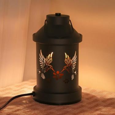 Imagem de Eandisom Temporizador De Lâmpada Aquecedora Velas - Lanternas Vintage Em Formato Beija-Flor Para Jarra Compatíveis Com Lâmpadas Grandes Metal