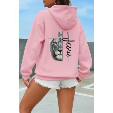 Imagem de Moletom Masculino e Feminino Jesus Flanelado Lançamento Methodic, Rosa