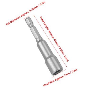 Imagem de Ferramenta de Soquete de Soquete Magnético Adapador de Broca Magnética de Broca Magnética de Aço 7mm para Reparador Mecânico