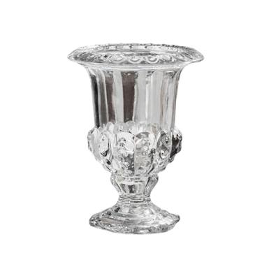 Imagem de WeiLaiKeQi Vaso de vidro para flores, vaso de mesa, ornamento minimalista, arranjo floral, suporte para buquê, para armário de TV, estante para livros, casa, L