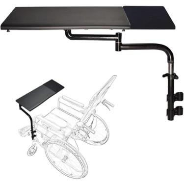 Imagem de Mesa De Jantar E Laptop Para Cadeira De Rodas, Bandeja Para Cadeira De Rodas Com Funções De Elevação, Rotação E Dobrável, Suporte Destacável Para Trabalho E Leitura