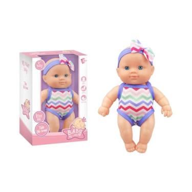 Imagem de Boneca Reborn Realista De Silicone Mini, Bebê Recém-Nascido Sorridente
