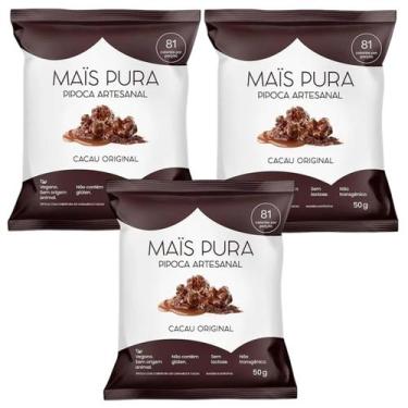 Imagem de Kit 3 pipocas artesanal cacau original mais pura