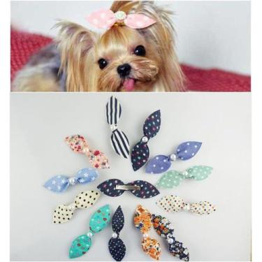 Imagem de Lacinho para cachorro com chiquinha - Tatita, Cinza