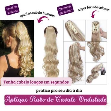 Imagem de Rabo De Cavalo Com Presilha 50cm Ondulado Cores - mhair, Loiro Mel