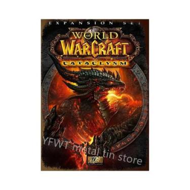 Imagem de Modern World of Warcraft Jogo Metal Tin Sign Cartaz, Wall Art, Quarto,