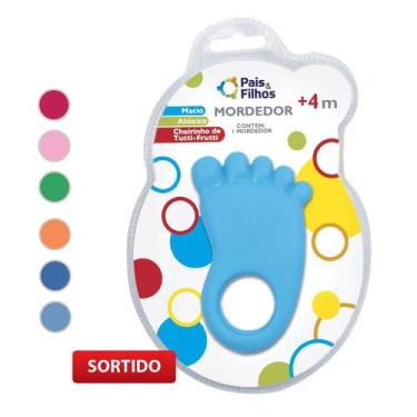 Imagem de Mordedor pezinho cores sortidas - pais & filhos - 7704, U