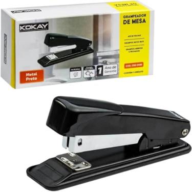 Imagem de Grampeador de Mesa Metal Preto, 25 Folhas, 120 x 36 x 54mm