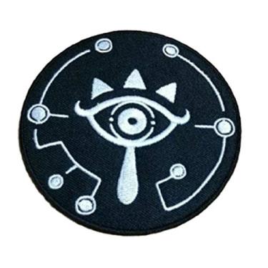 Imagem de The Legend of Zelda Sheikah Eye 3 1/5.1 cm de altura bordado ferro em patch