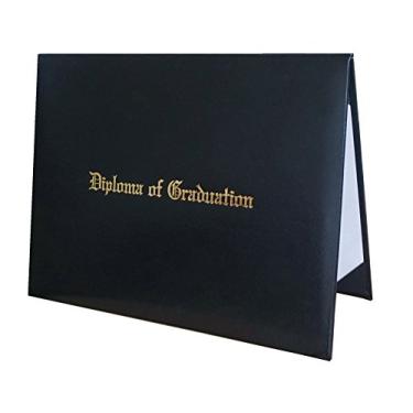 Imagem de Capa Diploma 6x8 7x9 impressão suave "Diploma of Graduation" Certificate Cover Grad Days, Preto, 6x8