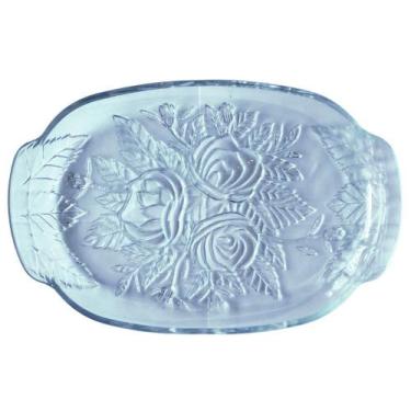 Imagem de Bandeja Saladeira com Alças 33x21x3,5cm Vidro com Relevo - Kig Glasswa