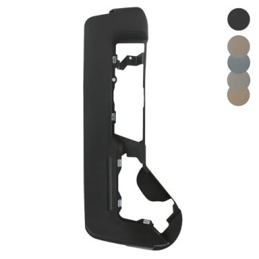 Imagem de TQPONLY Capa de painel de acabamento de assento preto carvão para carro moldura dianteira esquerda compatível com Ford e Lincoln