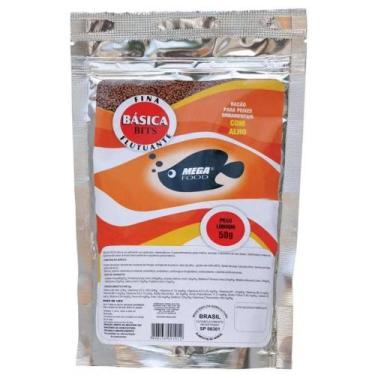 Imagem de Ração Mega Food Basica Bits Alho Fina 50g Bolinhas Flutuantes