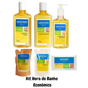 Imagem de Kit Hora do Banho Granado Bebê- Shampoo, condicionador, Sabonete Liqui