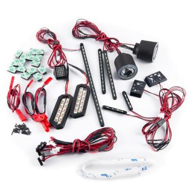 Imagem de MOHERO Kit de luz LED 1/7 RC - Conjunto de faróis e lanternas traseiras e luzes corporais, para peça de atualização 1/7 ARR-ma Infraction 6S BLX