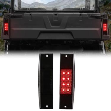 Imagem de A & UTV PRO Kit de luzes traseiras de LED para Polaris Ranger 400 570 Midsize 800 EFI, conjunto de luz traseira de freio fumê, acessórios esquerdo e direito, substitui OEM # 2411450
