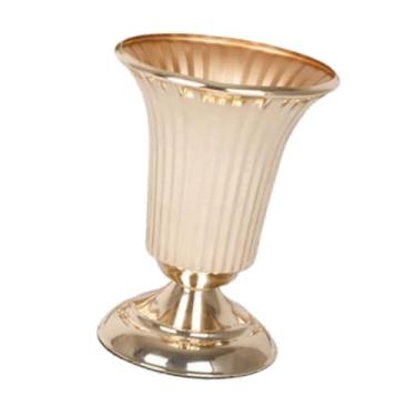 Imagem de Bothyi Vaso de flores para casamento, decoração de castiçal, suporte de flores, suporte de velas para mesa, centro de mesa, cerimônia de aniversário, evento, Gold S 12cmx20cm