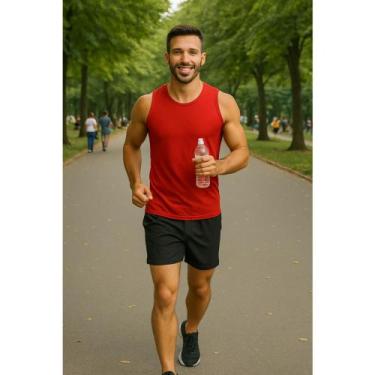Imagem de Regata dray fit masculina lisa Básica Conforto e Estilo Fitness Super 
