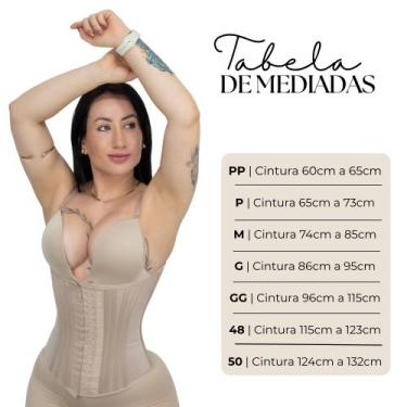 Imagem de Cinta Modeladora Alta Compressão Tecido Cetinete Duplo 20 Barbatanas -