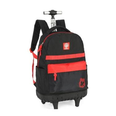Imagem de Mochila Escolar De Rodinhas Preta Enaldinho Up4You Luxcel - Maxlog Imp