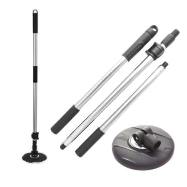 Imagem de Kit Cabo 1,60m para Mop Giratório Aço Inox + Base Suporte Flange 16cm Perfect Pro e Move