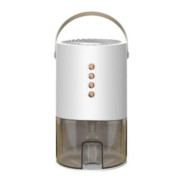 Imagem de predolo Desumidificador para casa, elétrico, temporizador de 12 horas, desumidificador de ar compacto, tanque de água de 1,3 L para escritório, quarto, casa, Branco