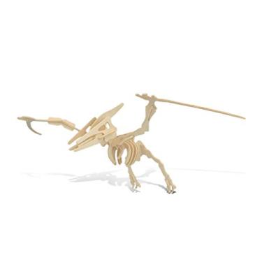 Imagem de Puzzled Kit De Quebra-Cabeça Construção Em Madeira 3D Pteranodon - Modelo Esqueleto Dinossauro Voador Madeira, 23 Peças Pré-Cortada, Atividade Incrível Para Estimular O Cérebro Crianças E Adultos, I