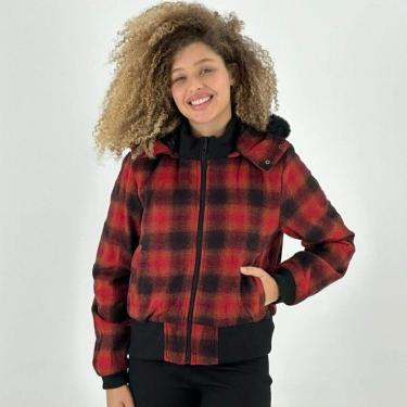 Imagem de Jaqueta Mosaico Bomber Flanela Xadrez Feminina-Feminino