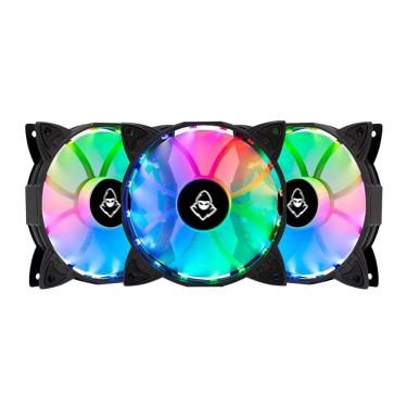 Imagem de Kit 3 Fans Mancer Z100 RGB Com Controladora 120mm - MCR-Z10RGB-01
